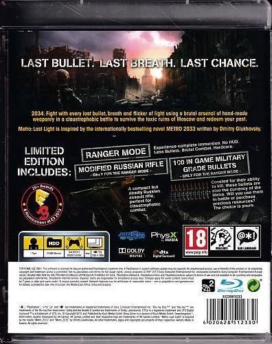 Metro Last Light - PS3 (B Grade) (Genbrug)